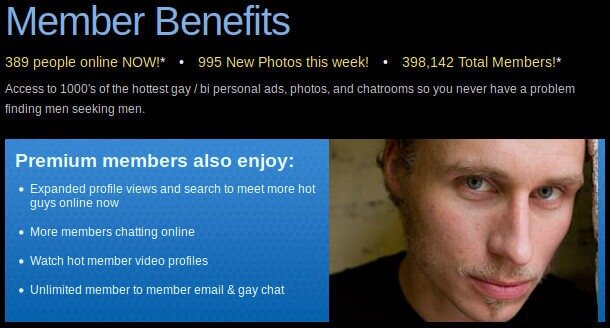 Review OutPersonals about member benefits : premium advantages, messaging and guarantees